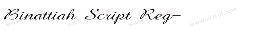 Binattiah Script Reg字体转换 Binattiah Script Reg字体转换